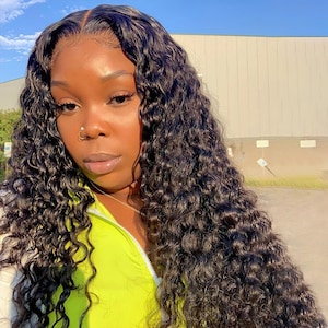 Deep Wave Breathable 4x4 Lace Closure Glueless Wig