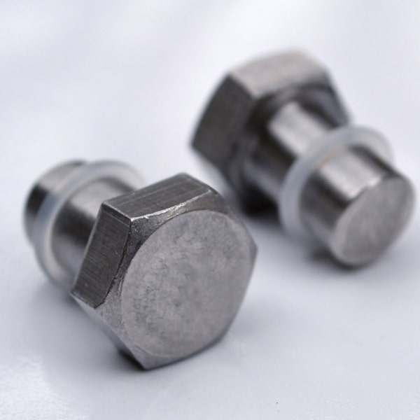 00g Bolt Spacers / Plugs - body jewelry for stretched ears