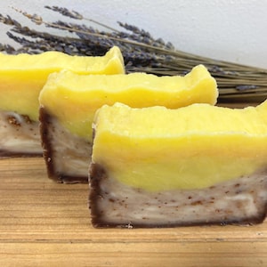 Lemon Vanilla soap has the sweet aroma of a freshly baked, lemon poppy seed muffin.