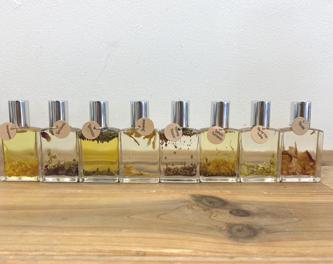 Floral Essential Oil and Fragrance Oil Roll On Perfume Grapeseed & Jojoba Oil Infusion