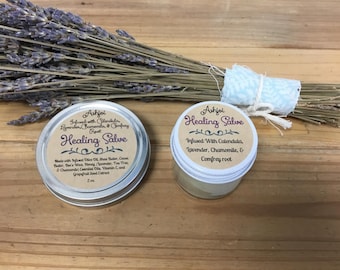 Healing Salve Infused with Calendula, Lavender, Chamomile, and Comfrey Root