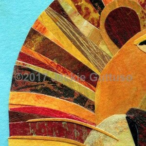 8 x 10" Acrylic lion painting print, Giclee, Lion collage wall art, Safari room decor, Jungle animal nursery art, Lion art print, Leo gift bild 2