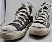 Black Leather Chuck Taylor All Star Shoes High Top, Size 4US Men 39 s 6US Women 39 s