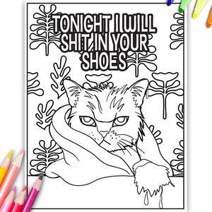 Swearing Cats Coloring Book: Funny Adult Stress-Relief image 6