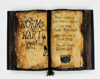 Worms Wart Soup Spell Book Nightmare Before Christmas Inspired