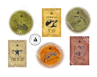 Double Double Toil and Trouble Inspired Potion Labels
