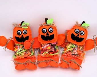 Pumpkin Jack Candy Treat Bags (Set of 3)