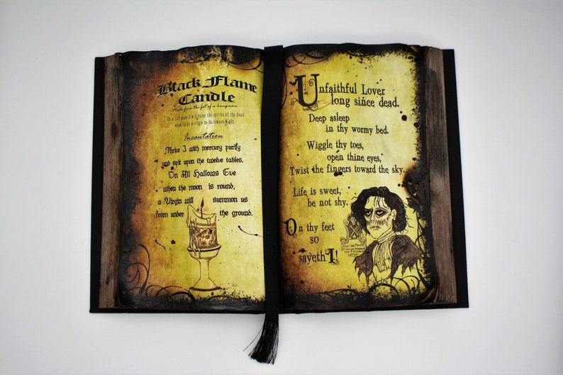 Black Flame Candle and Unfaithful Lover Spell Book Hocus | Etsy