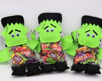 Frankenstein Monster Candy Treat Bags (Set of 3)