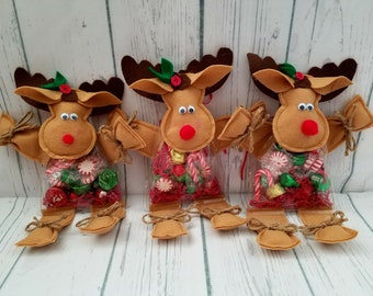 Reindeer Treat Bags (set of 3)