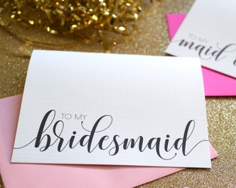 Bridesmaid Thank You Cards - Wedding Thank You Cards - Maid of Honor - Flower Girl - Matron of Honor