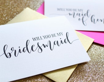 Will you be my Bridesmaid Cards - Wedding Cards - To My Bridesmaid, Bridal Cards- Bridesmaid Card, Maid of Honor BC217