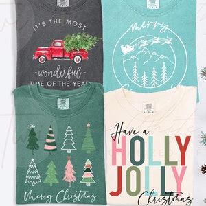 Ready to Press Christmas Screen Print Transfer, Heat Transfer for T-Shirts, Christmas Tree Christmas Shirt for Her Graphic Tee Transfers