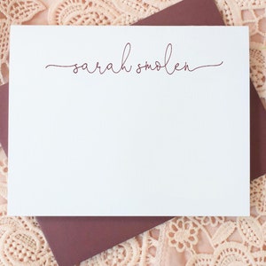 Papeterie personnalisée - Ensemble de 10 - Ensemble de cartes de notes personnalisées - Papeterie minimale - Cartes de notes personnalisées - Cadeau d’entreprise - Note personnalisée