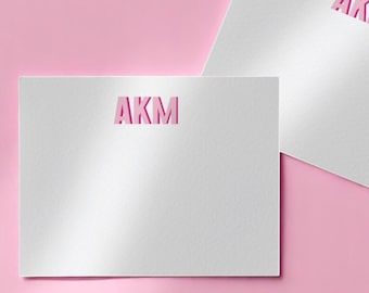 Personalized Monogram Notecard Set, Custom Stationery, Hostess Gift