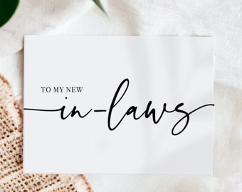 In-Laws Wedding Card: Thank You Card for Mother & Father-In-Law