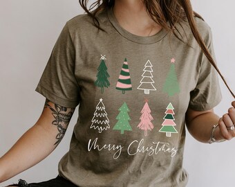 Ready to Press Christmas Screen Print Transfer, Heat Transfer for T-Shirts, Tree Christmas Lattes Shirt for Her Graphic Tee Transfers