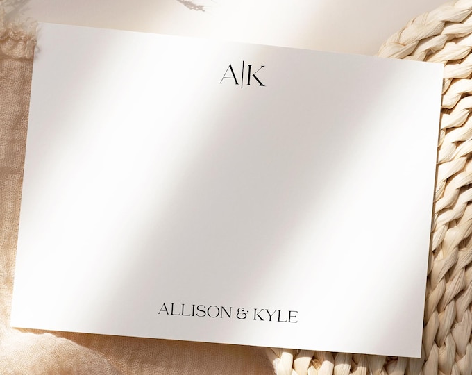Couples Stationary, Personalized Stationery, Notecard Set, Stationery Set Custom Stationery, Wedding Custom Stationary Set Mother's Day Gift