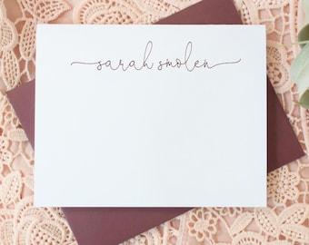 Personalized Stationery - Set of 10 - Custom Notecard Set - Minimal Stationery - Personalized Notecards - Corporate Gift - Personalized Note