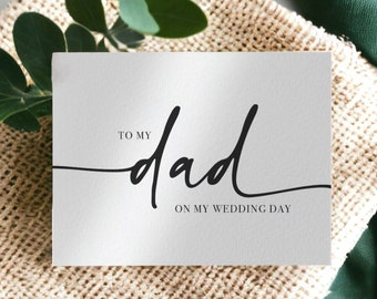 Wedding Card to Dad on My Wedding Day Mother and Father, To My Parents On My Wedding Day Thank You Card, Mom Dad Keepsake S23