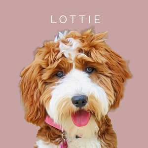 Custom Pet Portraits: Dog and Cat Art from Your Pet's Photo Personalized Dog Lover Gift, Pet Memorial, Custom Pet Art Cartoon, Dog Portrait