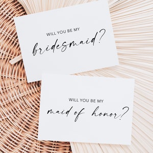 Will you be my Bridesmaid Card, Bridesmaid Proposal, Bridesmaid Gift, Will You be my Maid of Honor, Wedding Cards Bridesmaid Proposal Card image 2