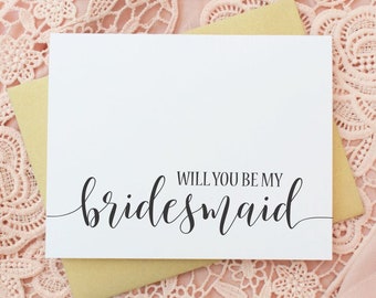 Will you be my Bridesmaid Cards - Bridesmaid Proposal - Will You Be My Maid of Honor Card, Wedding Cards , Bridal Cards, BC217