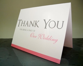 Bridal Party Thank You - Wedding Party Thank You Cards