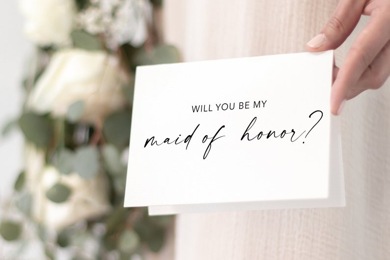 Will you be my Bridesmaid Card, Bridesmaid Proposal, Bridesmaid Gift, Will You be my Maid of Honor, Wedding Cards Bridesmaid Proposal Card image 4