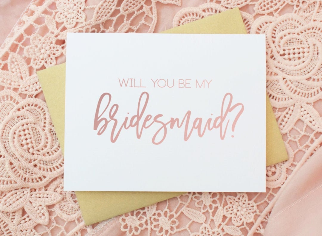Will You Be My Bridesmaid Card Bridesmaid Card Bridesmaid Etsy