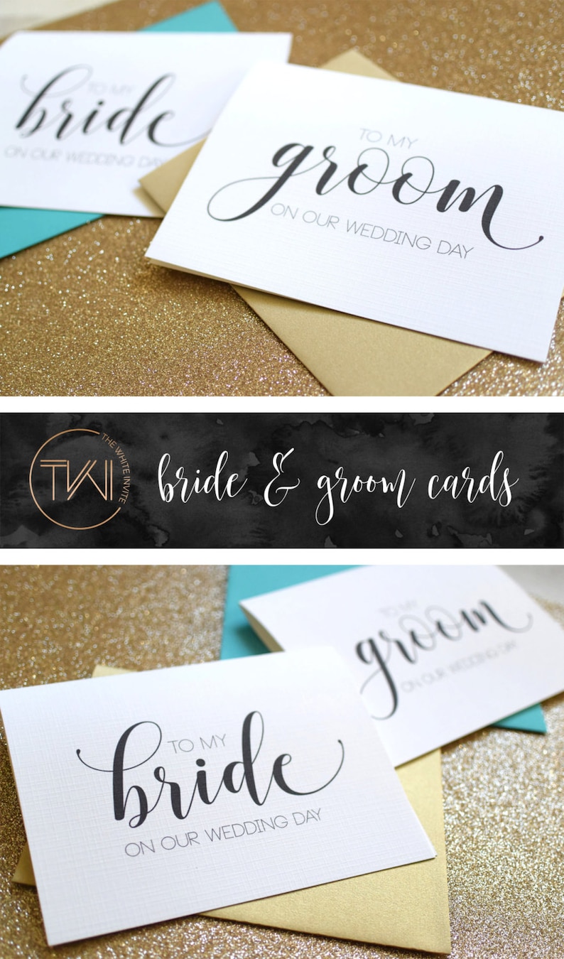 Groom Card Groom Gift To My Groom on Our Wedding Day Card Gift from Bride