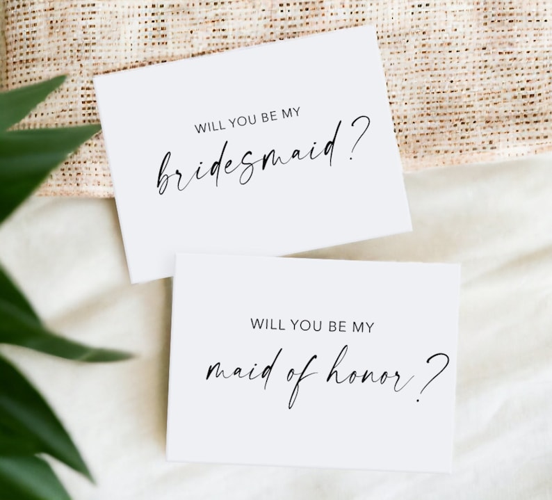 Will you be my Bridesmaid Card, Bridesmaid Proposal, Bridesmaid Gift, Will You be my Maid of Honor, Wedding Cards Bridesmaid Proposal Card image 1