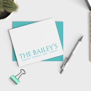 Papeterie familiale personnalisée, Papeterie familiale personnalisée, Cartes de remerciement familiales, Cadeau de pendaison de crémaillère, Cadeau maison neuve, Coffret cadeau de mariage de 10