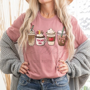 Ready to Press Screen Print Transfers, Teacher Heat Transfer for T-Shirts, Teacher Gifts School Graphic Tee Transfers, Teacher Shirts Gift Teacher Coffees