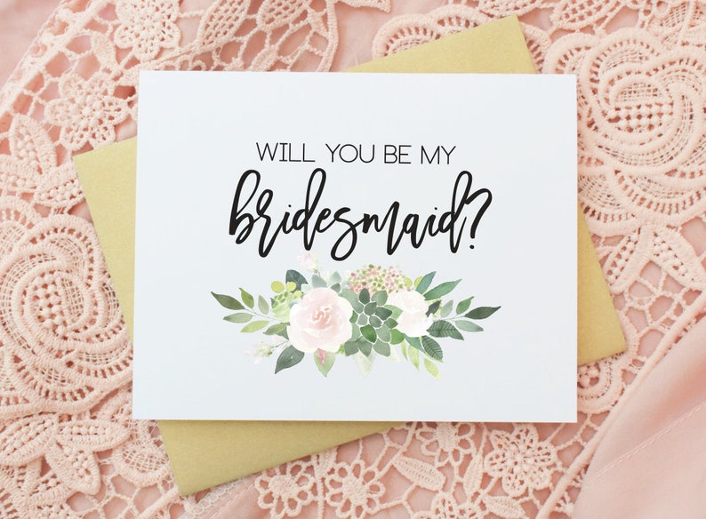 Will you be my Bridesmaid Cards, Bridesmaid Proposal, Wedding Cards, Floral To My Bridesmaid, Bridal Cards, Bridesmaid Gift, SU 