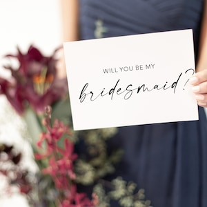 Will you be my Bridesmaid Card, Bridesmaid Proposal, Bridesmaid Gift, Will You be my Maid of Honor, Wedding Cards Bridesmaid Proposal Card image 3