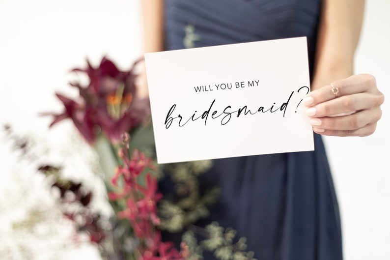 Will you be my Bridesmaid Card, Bridesmaid Proposal, Bridesmaid Gift, Will You be my Maid of Honor, Wedding Cards Bridesmaid Proposal Card image 3