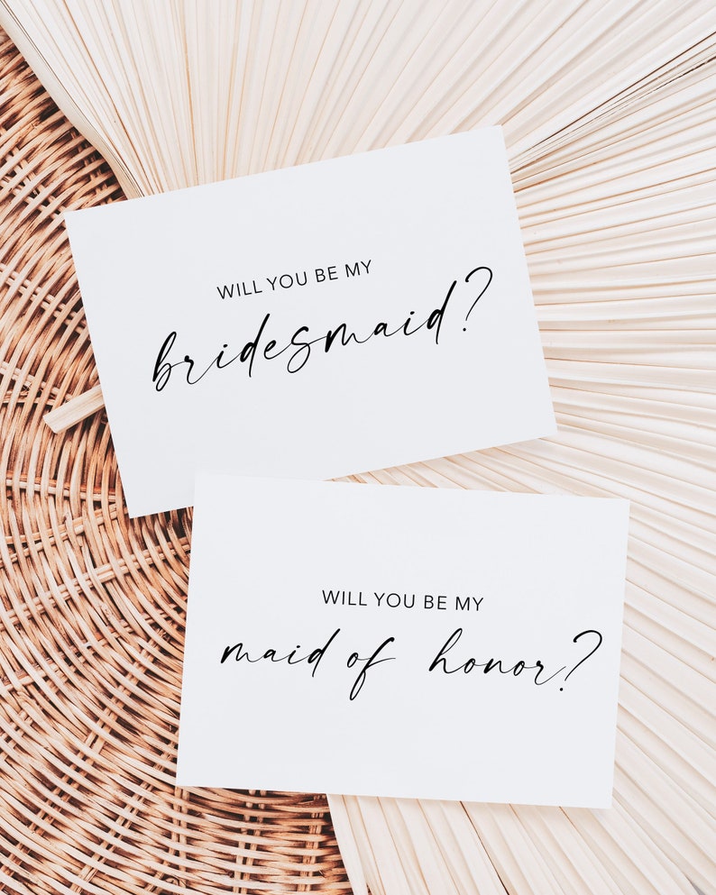 Will you be my Bridesmaid Card, Bridesmaid Proposal, Bridesmaid Gift, Will You be my Maid of Honor, Wedding Cards Bridesmaid Proposal Card image 2