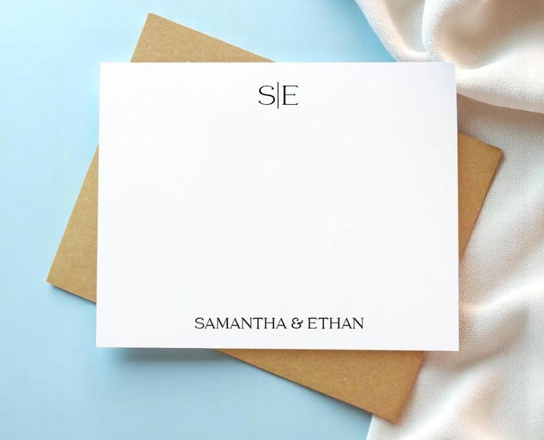 Couples Stationary, Personalized Stationery, Notecard Set, Stationery Set Custom Stationery, Wedding Custom Stationary Set Mother's Day Gift image 2
