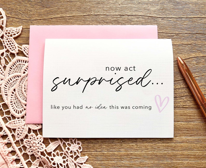 Will You Be My Bridesmaid Card, Maid of Honor Proposal Bridesmaid Proposal Card Now Act Surprised Card, Bridesmaid Gift image 4