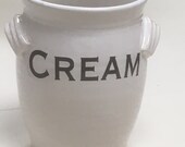 White Stoneware CREAM Small Confit Pot
