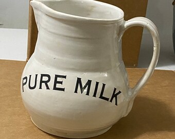 White Stoneware PURE MILK Pitcher-PMPT6\5\0G