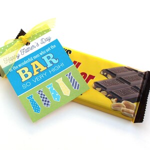 Father's Day Tag Printable: Inexpensive Latter-Day Saint Gift Idea for Men in LDS Ward Candy Bar Tag You Raise the Bar image 4