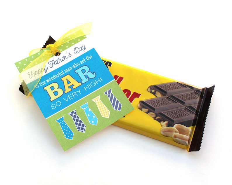 Father's Day Tag Printable: Inexpensive Latter-Day Saint Gift Idea for Men in LDS Ward Candy Bar Tag You Raise the Bar image 4