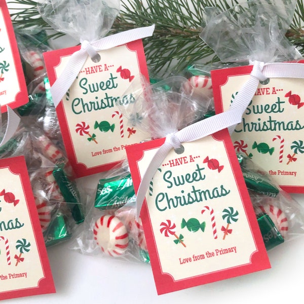 LDS Primary Christmas Gift Tag: Inexpensive Latter-Day Saint Gift Idea for Christmas Holiday - Candy or Cookie Tag for Children or Teachers