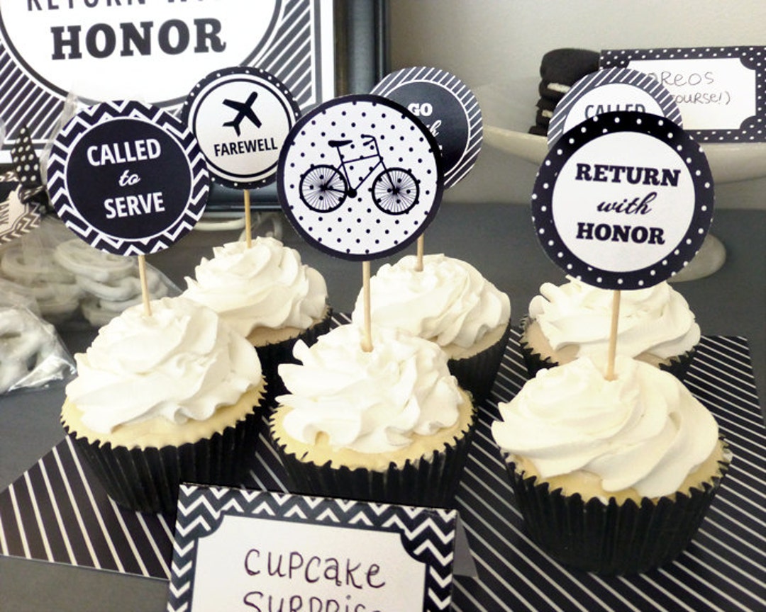 LDS Missionary Cupcake Toppers Printable: 2" Party Circles -- Farewell ...