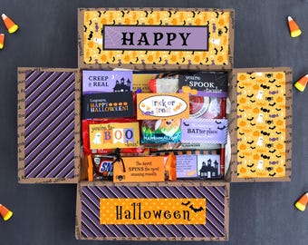 Materiale stampabile per il pacco regalo missionario di Halloween: etichette regalo, detti, decorazioni per scatole, versetti biblici e segnalibri per incoraggiare i tuoi anziani o sorelle