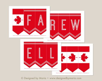 Canada Mission Farewell Banner Printable: Missionary Party Decoration Download LDS Flag Bunting Decor, Latter-day Saint Elder or Sister
