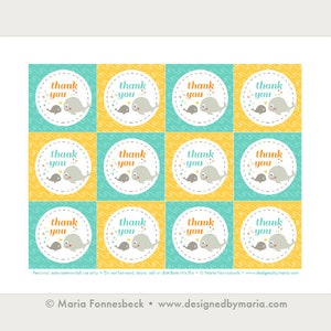 Baby Shower Thank You Tags Printable: Party Favor Tags for Goodie Bags ...