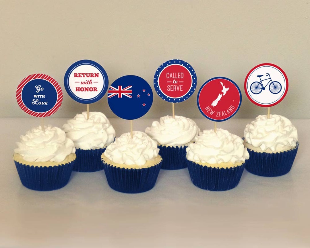 New Zealand Mission Cupcake Toppers Printable 2